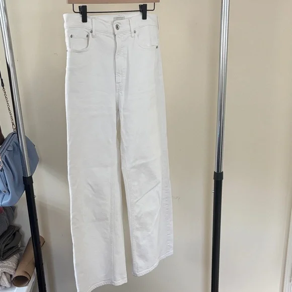 Everlane Way-High Sailor 2.0 Jean in Ecru White Wide Leg - Picture 3 of 7